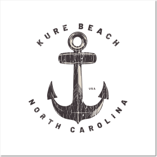 Kure Beach, NC Summertime Vacationing Big Anchor Posters and Art